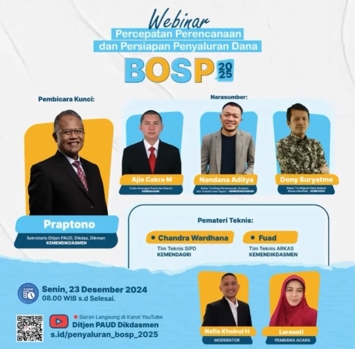 Webinar Percepatan Perencanaan dan Persiapan Penyaluran Dana BOSP