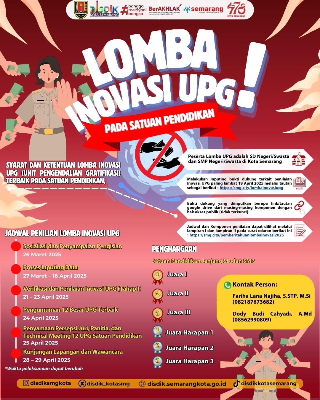 PENGUMUMAN LOMBA INOVASI UPG SATUAN PENDIDIKAN SD DAN SMP