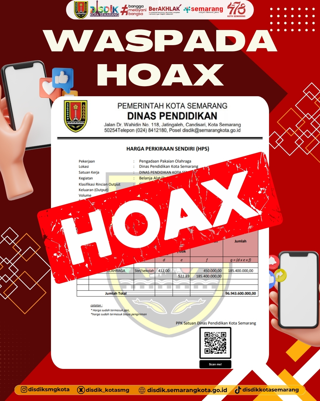 Klarifikasi Terkait Dokumen HPS Dinas Pendidikan Kota Semarang Tahun 2025