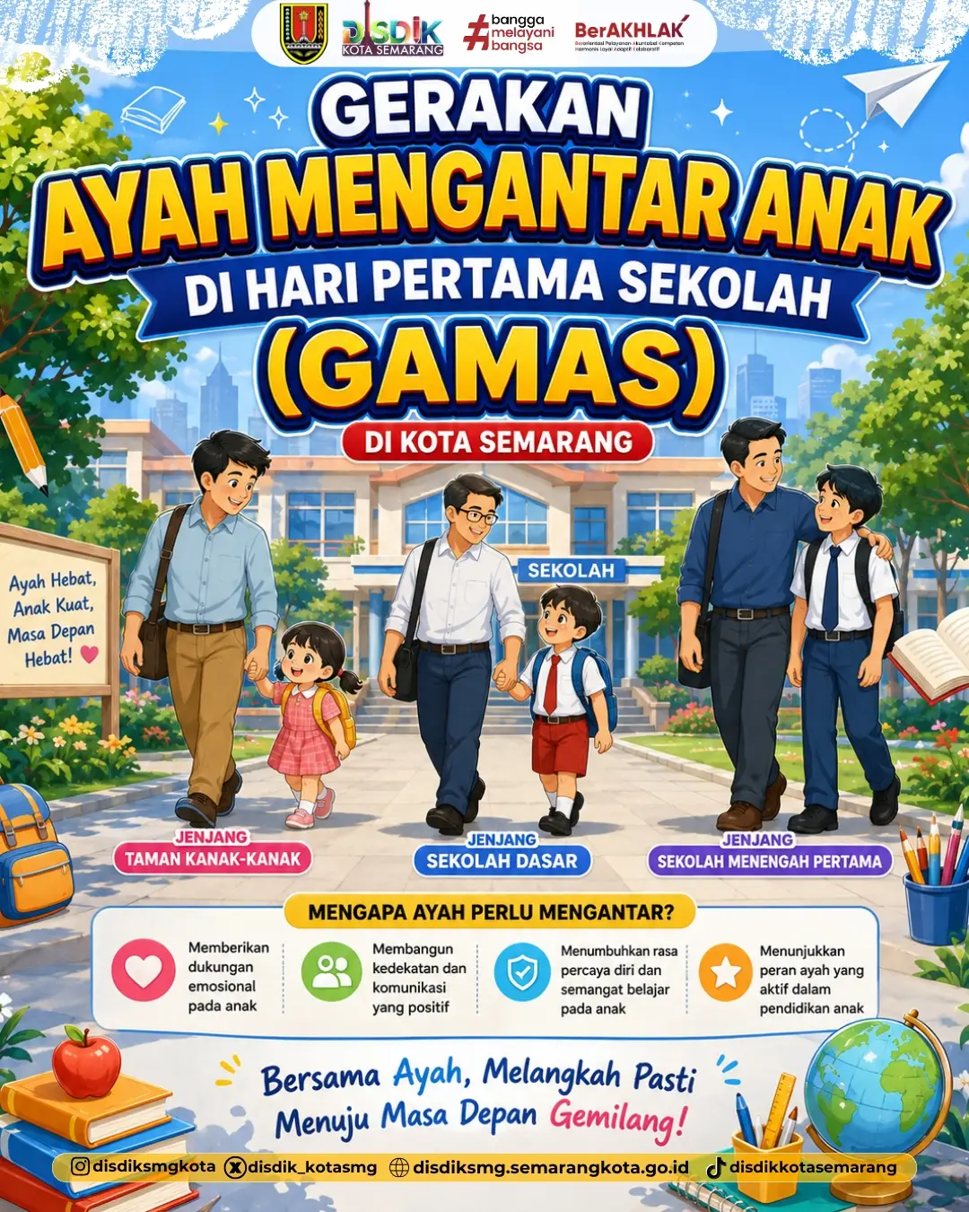 GERAKAN AYAH MENGANTAR ANAK DI HARI PERTAMA SEKOLAH (GAMAS)
